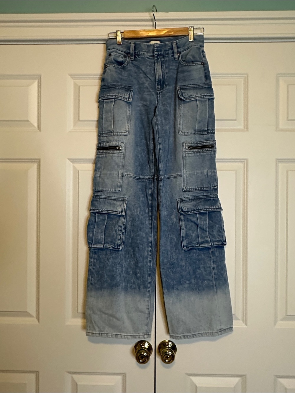 Alice + Olivia Cay Cargo Jeans Sz25 - Picture 3 of 9